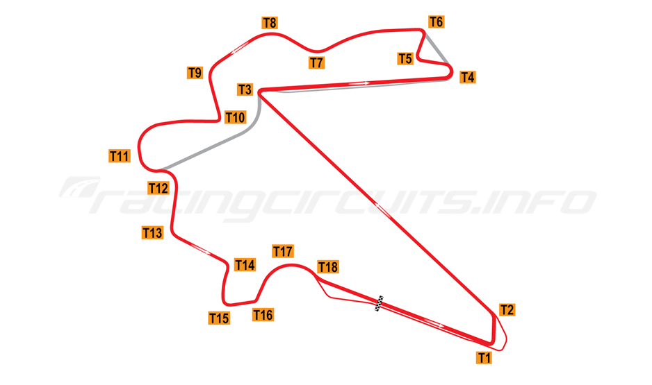 Korea International Circuit track map