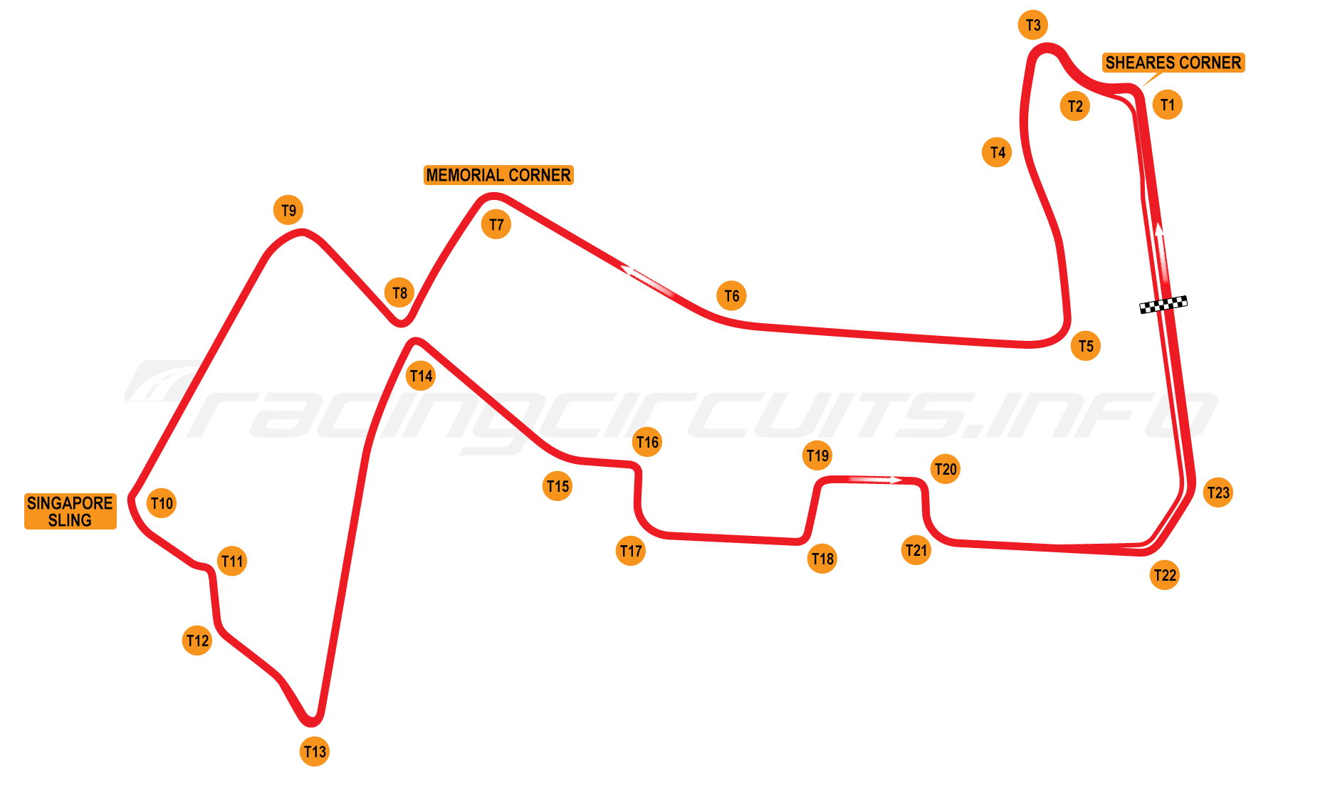 Singapore Marina Bay track map